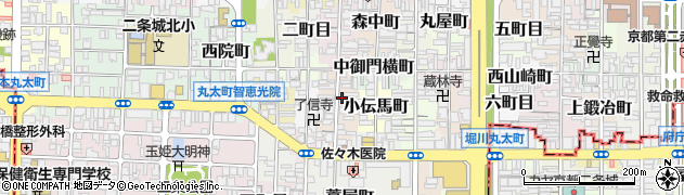 京都府京都市上京区一町目周辺の地図