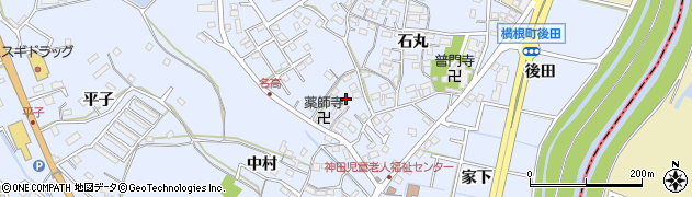愛知県大府市横根町石丸23周辺の地図
