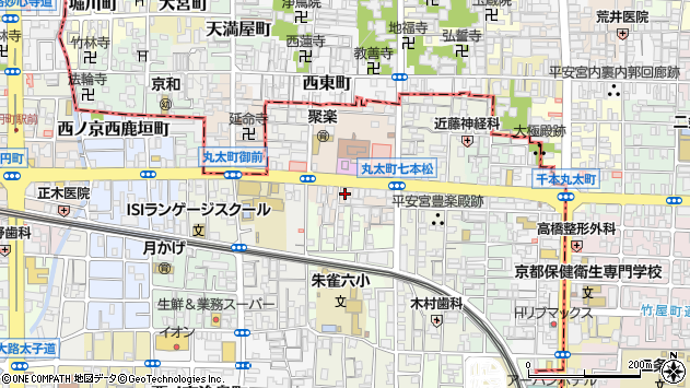 〒604-8401 京都府京都市中京区聚楽廻松下町の地図