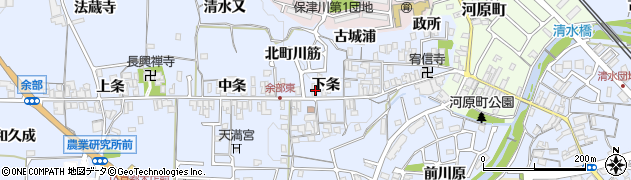 京都府亀岡市余部町下条26周辺の地図