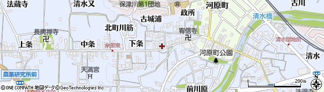 京都府亀岡市余部町古城1周辺の地図