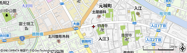 クローバー入江店周辺の地図