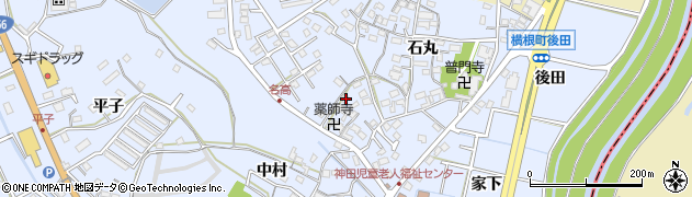 愛知県大府市横根町石丸22周辺の地図
