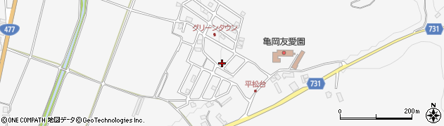 京都府亀岡市本梅町平松（八百分）周辺の地図