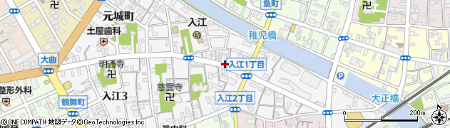 静岡県静岡市清水区入江周辺の地図