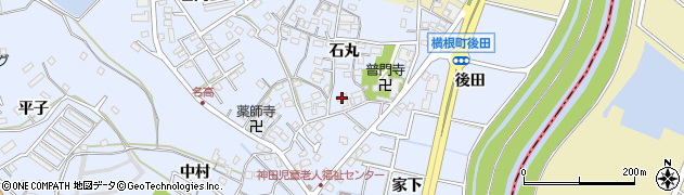 愛知県大府市横根町石丸84周辺の地図