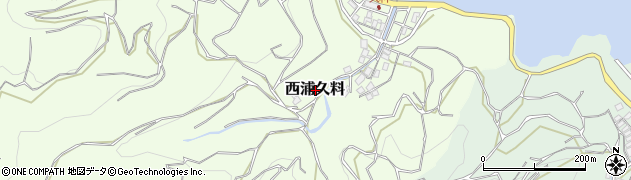 静岡県沼津市西浦久料周辺の地図
