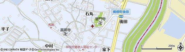 愛知県大府市横根町石丸85周辺の地図
