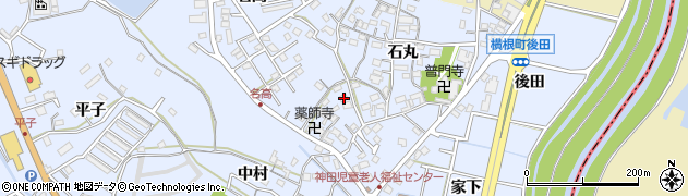 愛知県大府市横根町石丸38周辺の地図