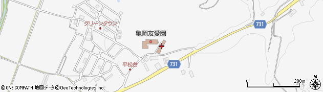 亀岡友愛園周辺の地図
