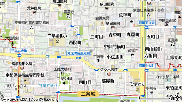 〒602-8126 京都府京都市上京区中書町の地図