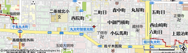 京都府京都市上京区中書町周辺の地図