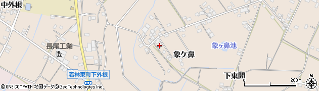 愛知県豊田市若林東町（象ケ鼻）周辺の地図