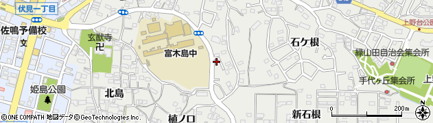 愛知県東海市富木島町勘七脇128周辺の地図