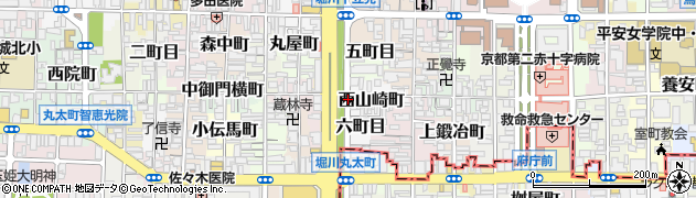 京都府京都市上京区西山崎町周辺の地図