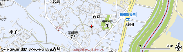 愛知県大府市横根町石丸82周辺の地図