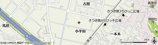 愛知県豊田市花園町小平田周辺の地図