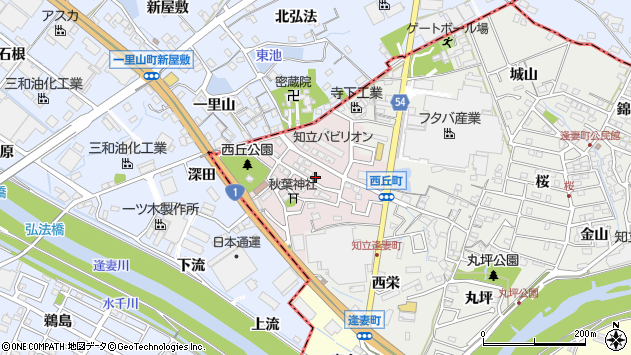 〒472-0027 愛知県知立市西丘町の地図