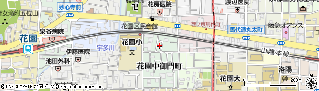 京都府京都市右京区花園中御門町周辺の地図