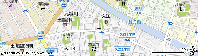入江１公民館周辺の地図