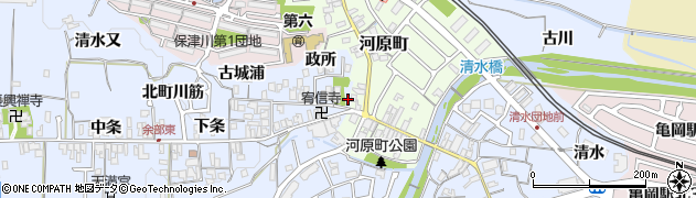 京都府亀岡市余部町古城43周辺の地図