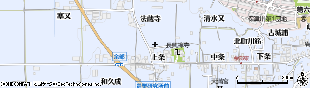 京都府亀岡市余部町（法蔵寺）周辺の地図