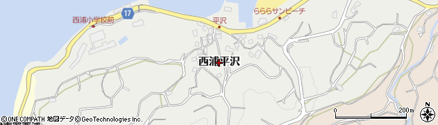 静岡県沼津市西浦平沢周辺の地図