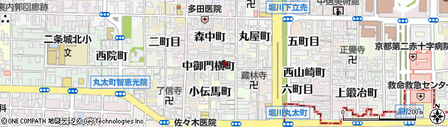 京都府京都市上京区中御門横町581周辺の地図