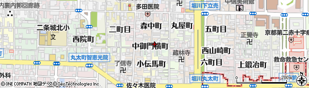 京都府京都市上京区中御門横町585周辺の地図