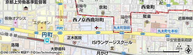 京都府京都市中京区西ノ京西鹿垣町1周辺の地図