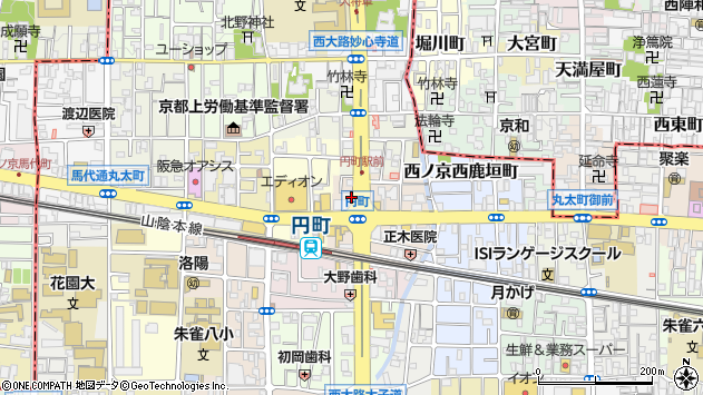 〒604-8463 京都府京都市中京区西ノ京円町の地図