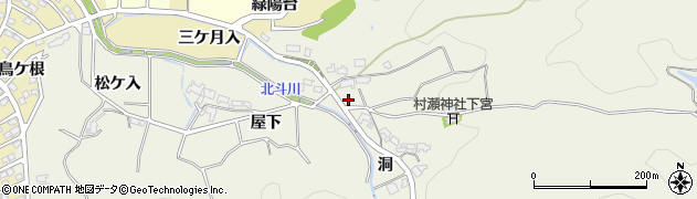 愛知県岡崎市奥山田町（洞）周辺の地図