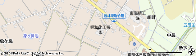 愛知県豊田市若林東町（竹陽）周辺の地図