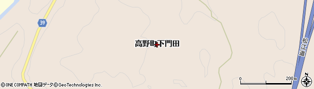 広島県庄原市高野町下門田周辺の地図