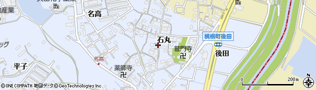 愛知県大府市横根町石丸57周辺の地図