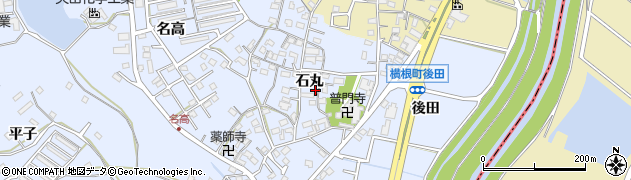愛知県大府市横根町石丸75周辺の地図