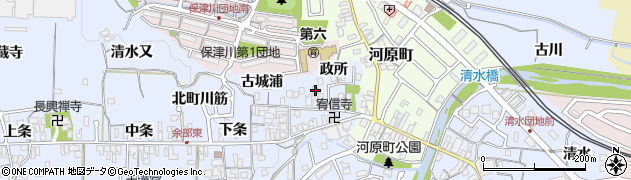 京都府亀岡市余部町古城22周辺の地図