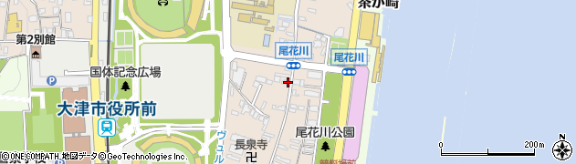 滋賀県大津市尾花川周辺の地図