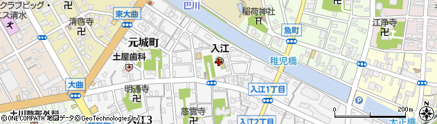 静岡市立　清水入江こども園周辺の地図