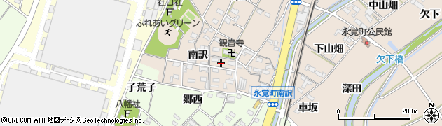 愛知県豊田市永覚町（南訳）周辺の地図