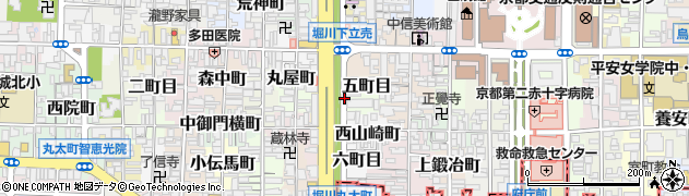 京都府京都市上京区五町目周辺の地図