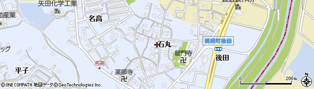 愛知県大府市横根町石丸58周辺の地図
