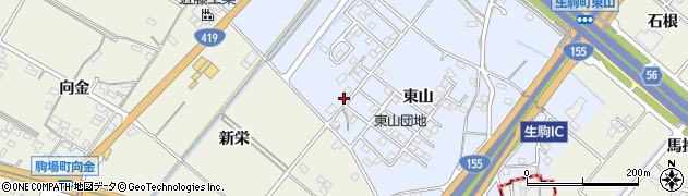 愛知県豊田市生駒町東山175周辺の地図