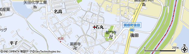 愛知県大府市横根町（石丸）周辺の地図
