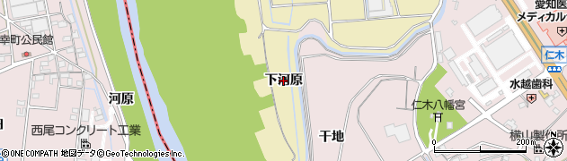 愛知県岡崎市細川町（下河原）周辺の地図