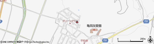 京都府亀岡市本梅町平松ナベ倉周辺の地図