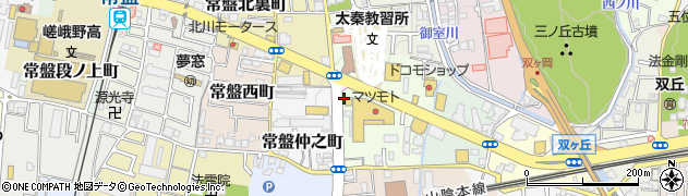 京都府京都市右京区常盤東ノ町周辺の地図
