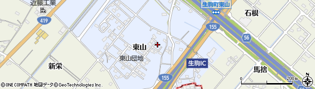 愛知県豊田市生駒町東山295周辺の地図