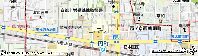 京都府京都市中京区西ノ京西円町周辺の地図
