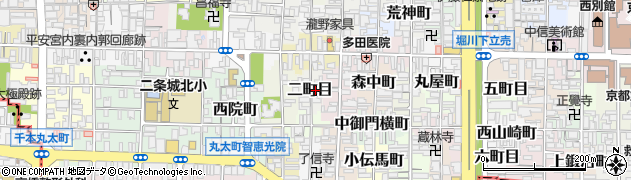京都府京都市上京区二町目641周辺の地図